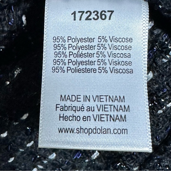 Dolan Left Coast Collection Peplum Tweed black open blazer is a size M Open - Picture 16 of 16